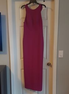 Fuschia Backless Long Gown